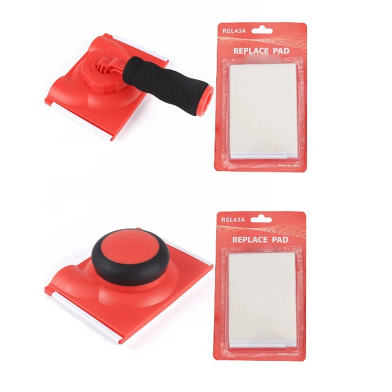 

2 PCS Latex Paint Edger Brush With 4 Sponge Pads ,Hand-Held Wall Ceiling Corner Painting Brush Separator Trim Tool