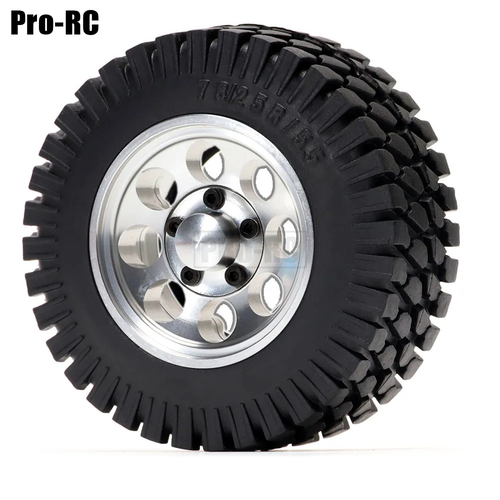 

Alloy 1.55" Beadlock Wheel Rims & 78mm Rubber Tyre Tires For RC 1/10 Rock Crawler Axial SCX10 D90 90069 LC70 L80 Jinmy CC01