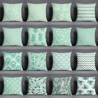 fresh mint green pillow gift home office decoration pillow bedroom sofa car cushion cover pillowcase
