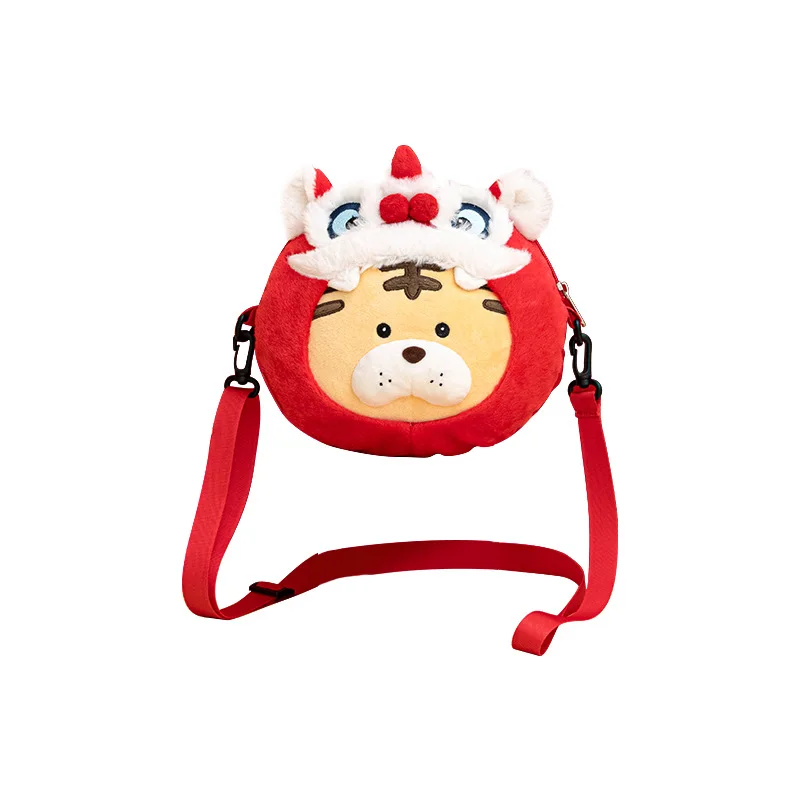 Плюшевая миниатюрная Наплечная Сумка с тигром кавайные мягкие игрушки куклы для