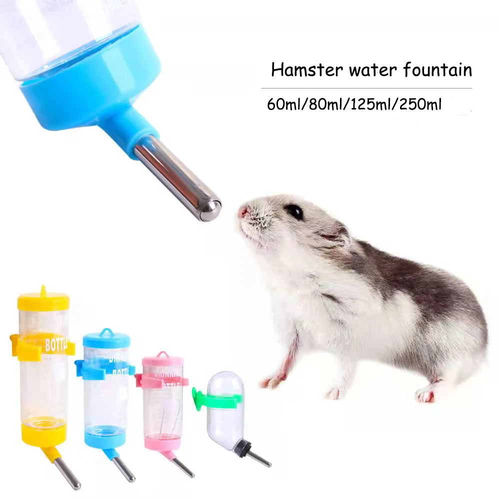 

Plastic Hamster Drinker Water Bottle Dispenser Feeder Hanging Pet Dog Guinea Pig Squirrel Rabbit Drinking Head Pipe Fountain