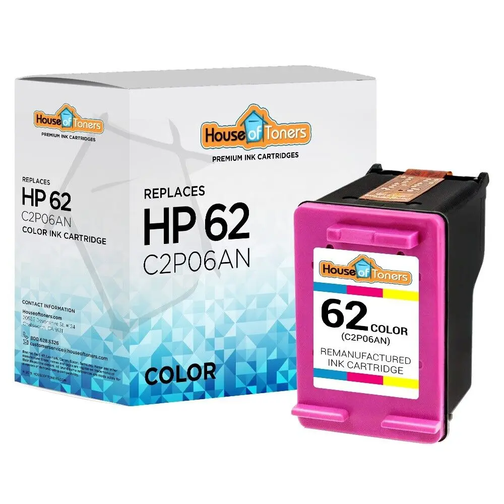 

Remanufactured HP 62 Color Ink Cartridge for ENVY 5640 5642 5643 5644