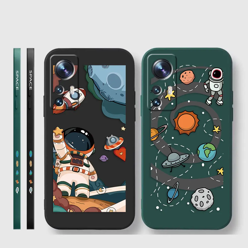 Phone Case For Xiaomi 13 12 12T 12S 11 11T 10 10S 9 8 Pro Ultra Lite Colour Case Cover Funda Cqoue Shell Space Astronaut GALAXY