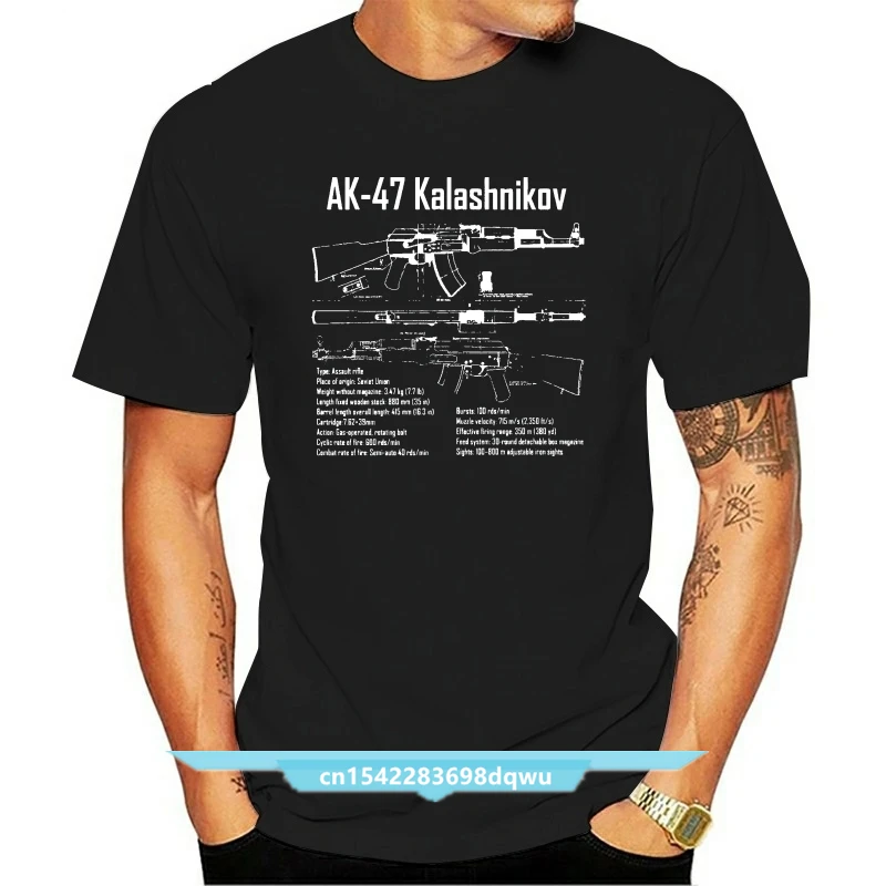 

Men T-Shirt 2020 Newest AK-47 Kalashnikov Blueprint USSR Russia Russland Soviet Union T-Shirt tee shirt design