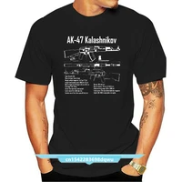 men t shirt 2020 newest ak 47 kalashnikov blueprint ussr russia russland soviet union t shirt tee shirt design