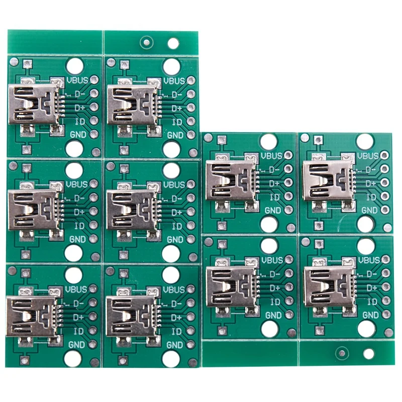 

10Pcs Mini Usb To Dip Female Head Mini-5P Patch To Dip 2.54Mm Adapter Board