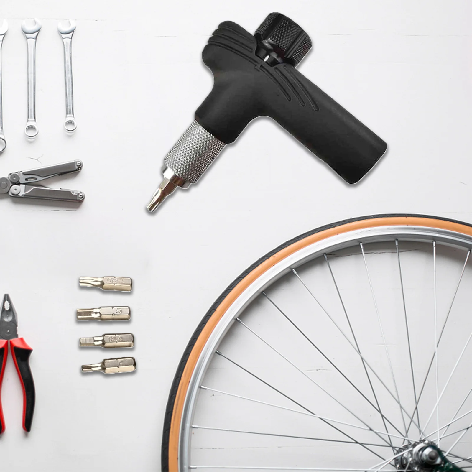 

Bicycle Torque Ratchet Wrench Easy To Use Ratchet Torque WrenchAdjustable And Compact Torque Wrench Bicycle Maintenance Tool
