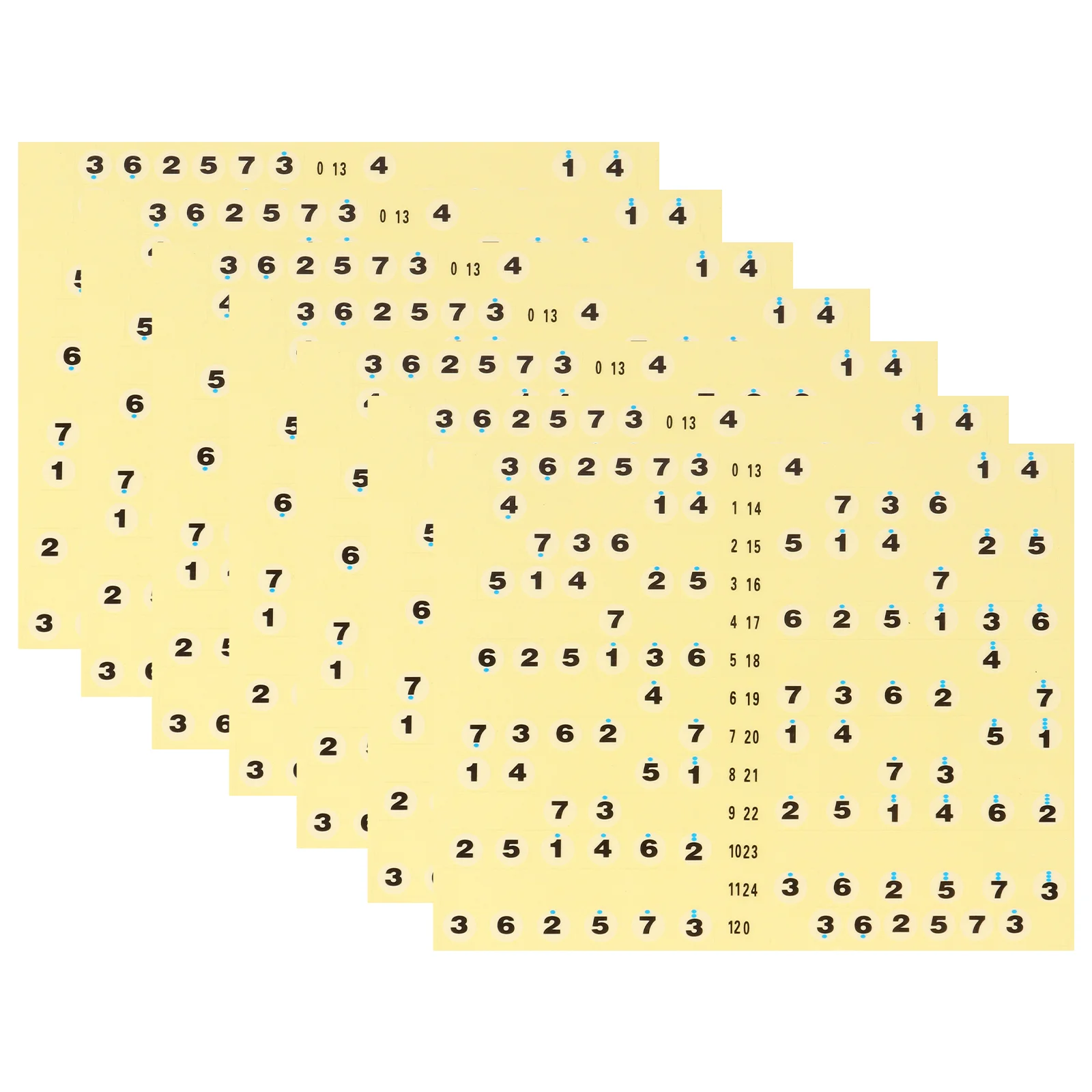 7 шт. наклейки на гриф гитары номер наклейка