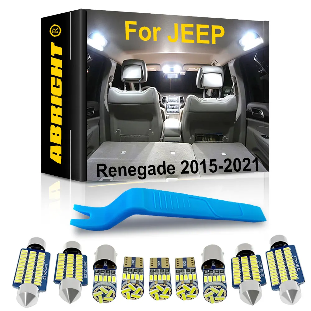 Luce interna Auto LED per Jeep Renegade 200 800 1000 2015 2016 2017 2018 2019 2020 2021 accessori Kit lampada Canbus ricambi Auto