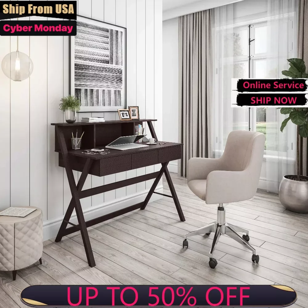 

Writing Desk Computer Desks with Storage, Wenge
