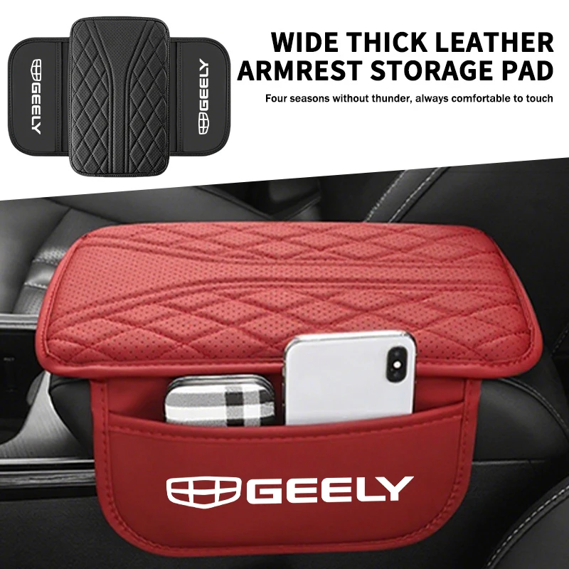 Фото Кожаный коврик-органайзер на центральную консоль автомобиля для Geely Tugella GC9 X7 GX3 CK GC6 LC EC8 CK2 CK3 Geometry №1