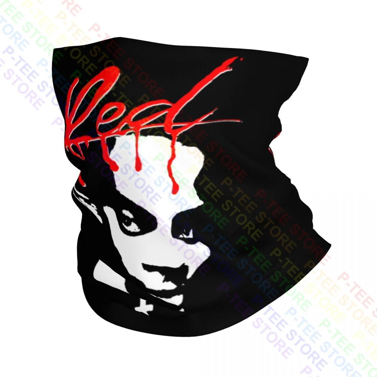 Цельный контрастный красный Carti Новый Playboi Rapper шейный Гетр бандана шарф маска для