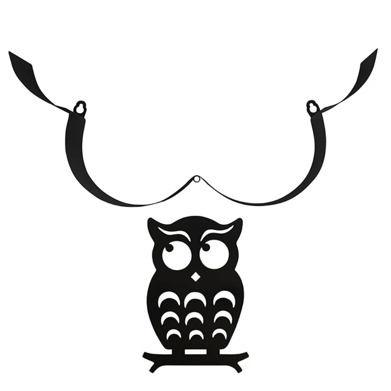 

Multi-purpose Tissue Roll Dispenser Black Owl Paper Towel Holder Decor Rack