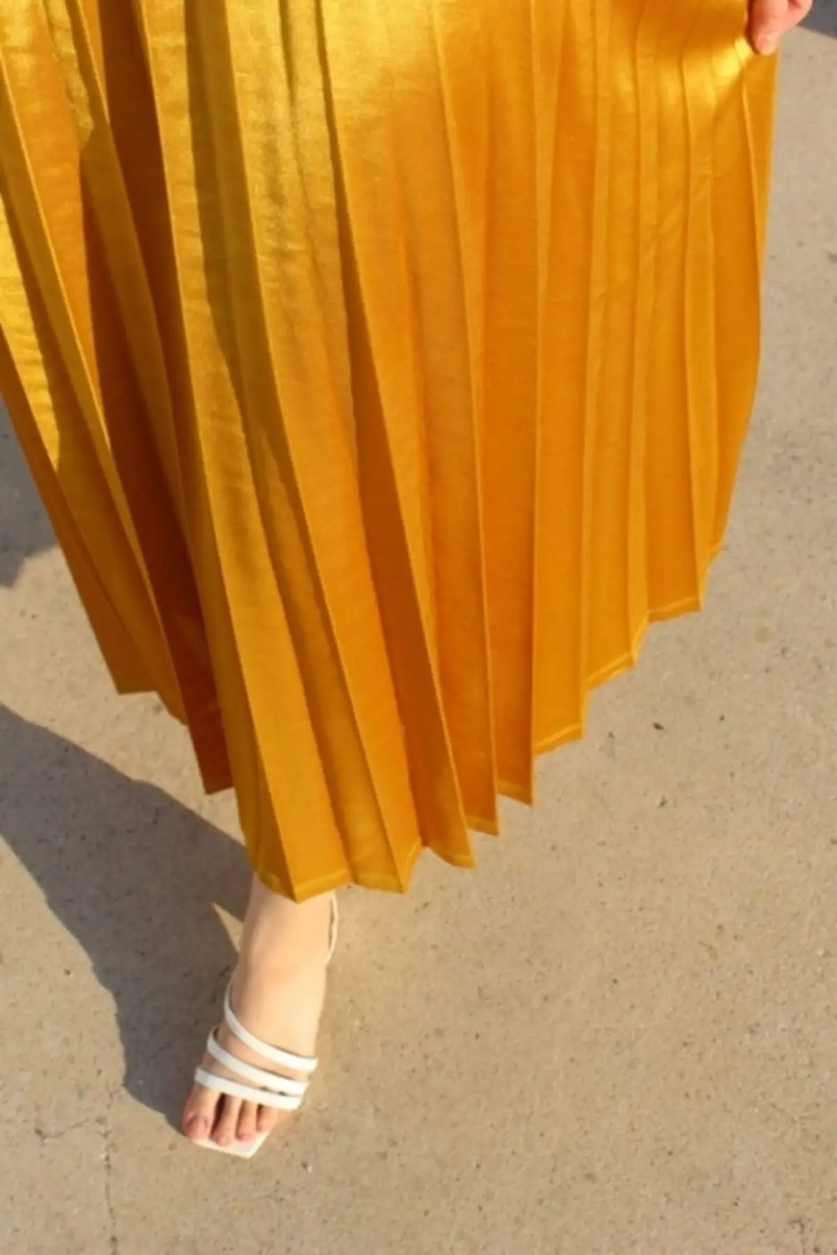 

Sunshine Yellow Women's Skirts Women Muslim Clothing Skirt 2021 Fashion