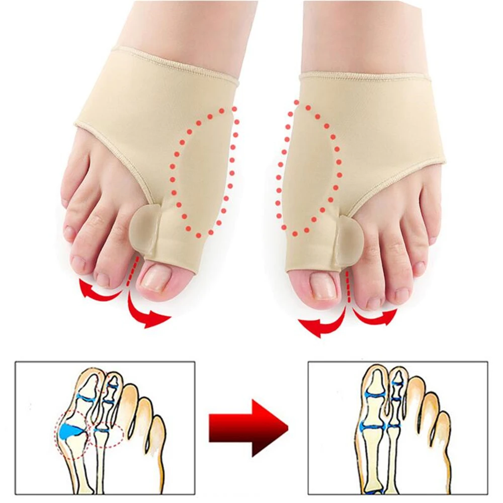 

1 Pair of Toe Separators Everted Silicone Correctors Sock Care Bone Orthopedic Toe Pain Relief OrthopedicFoot care Tool