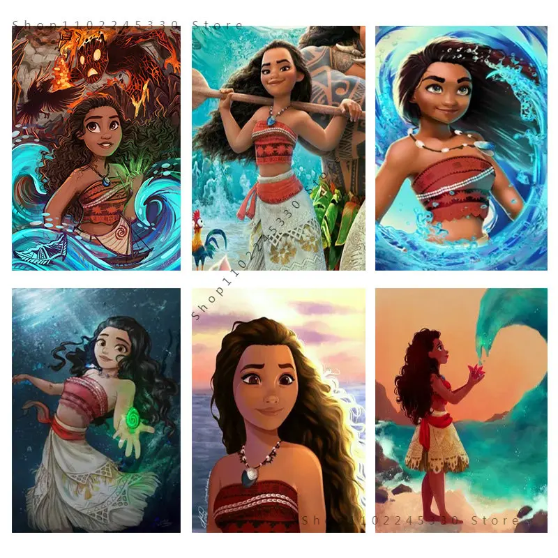 

Disney Princess Characters Moana Series Canvas Painting Bedroom Living Room Decor Wall Art Posters And Prints Home Decoration