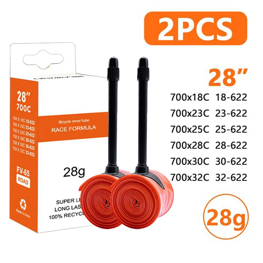 

2023 Hot Inner Tube 700 X18 32 Road MTB Bicycle TPU Material Tire 65mm Ultralight Bike Length French Valve Super Light