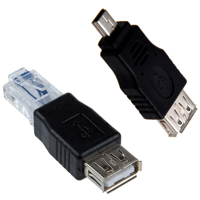 

Переходник с USB A на Mini USB B, адаптер с 5 контактами типа «папа» и 1 разъем «мама» USB типа «папа» Ethernet RJ45, штепсельная вилка, 1 шт.