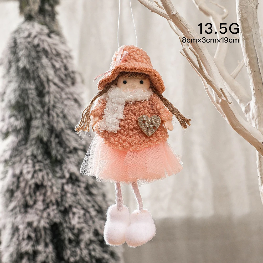 

Cute Feather Angel Pendant Children Families Decoration Christmas Doll Christmas Event Party Supplies Plush White