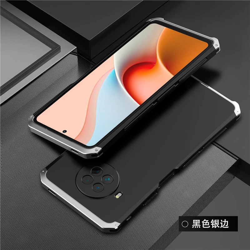 

Shockproof Aluminum Metal Phone Case For Xiaomi Mi 10T Lite 5G Redmi Note 9T 5G Hard Plastic Back Cover Coque Fundas