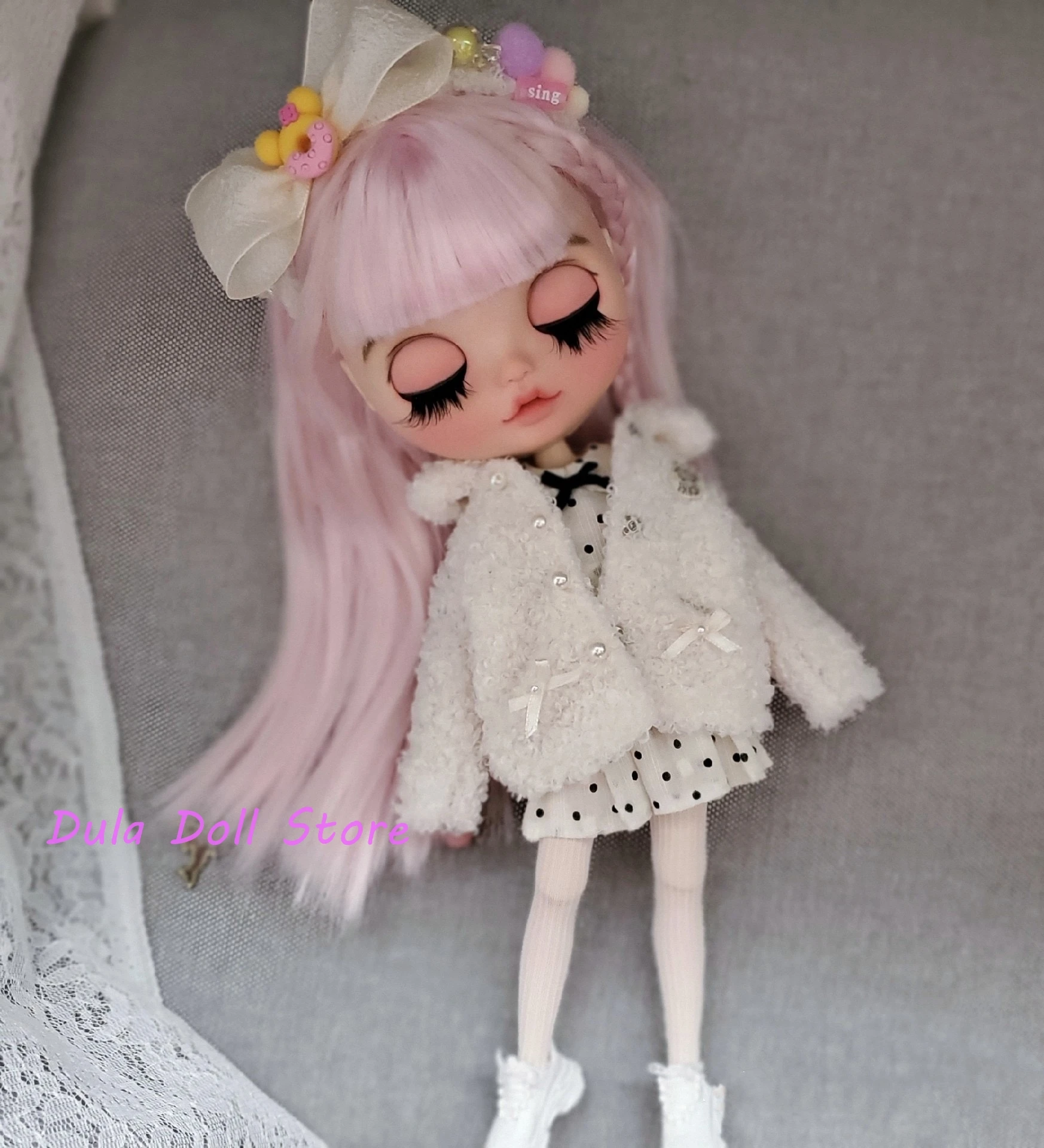 Одежда для кукол Dula платье флисовая куртка с петлями юбка Blythe ob24 ob22 Azone Licca ICY JerryB 1/6