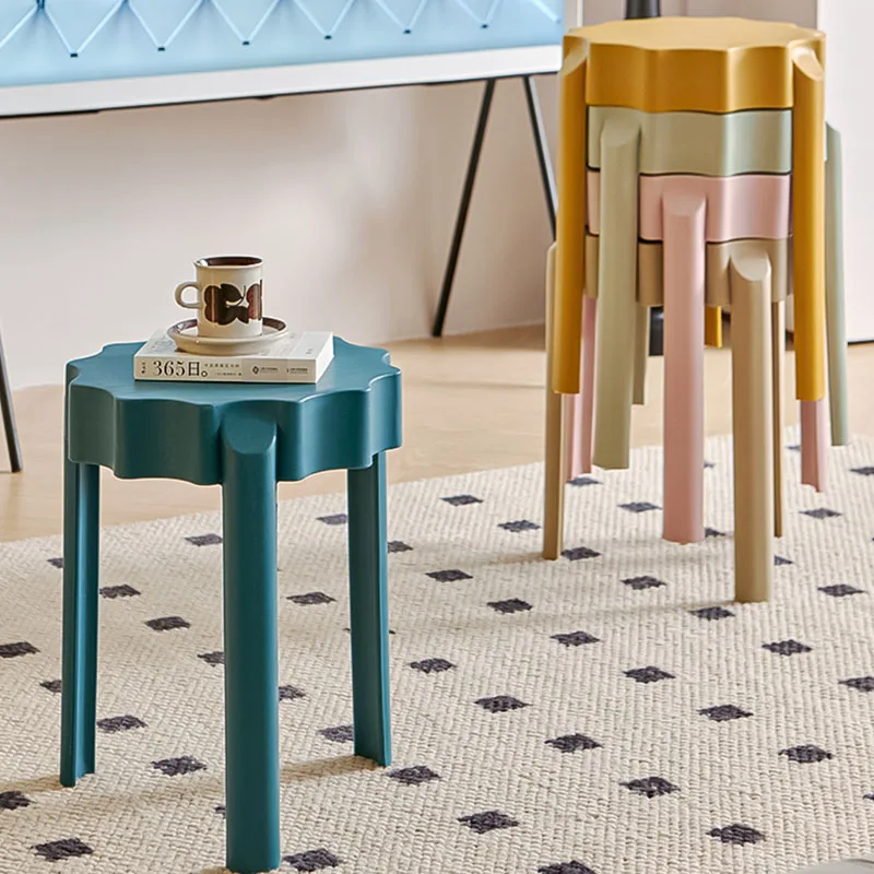 

Modern Waiting Blue Dining Chair Plastic Nordic Minimalist Dresser Balcony Floor Stool Lazy Makeup Lounge Sillas Room Furniture