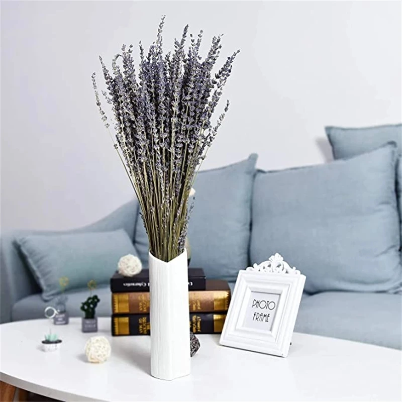 

Natural Dried Flowers Flocked Lavender Bundle Plants Wedding Bridle Bouquet Room Indoor Home Kitchen Office Table Decoration