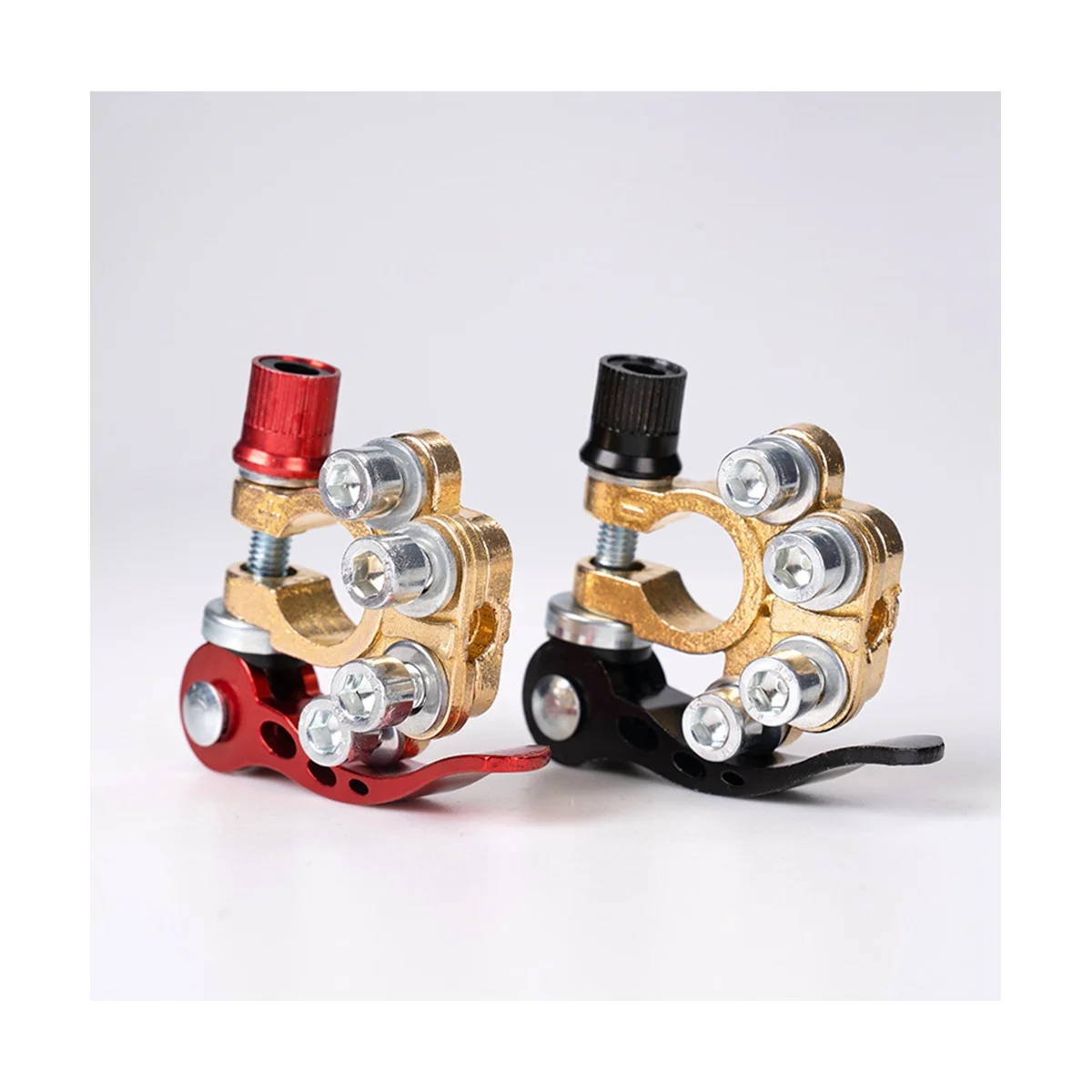 2 Клеммы для аккумулятора 12 В 4-ходовой Полюсный Зажим автомобильного быстрый