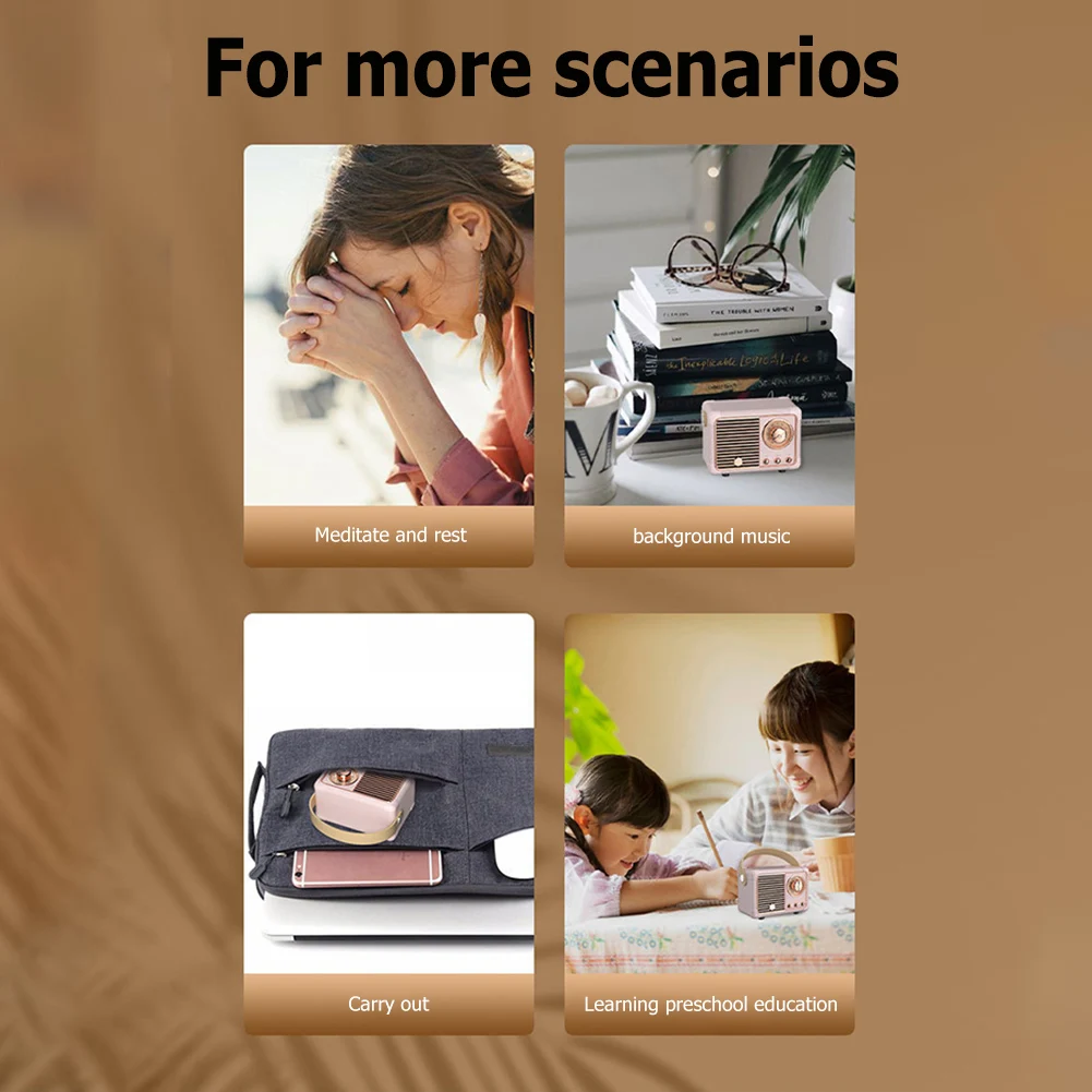 Bluetooth-Колонка в стиле ретро стерео сабвуфер карта памяти воспроизведение аудио