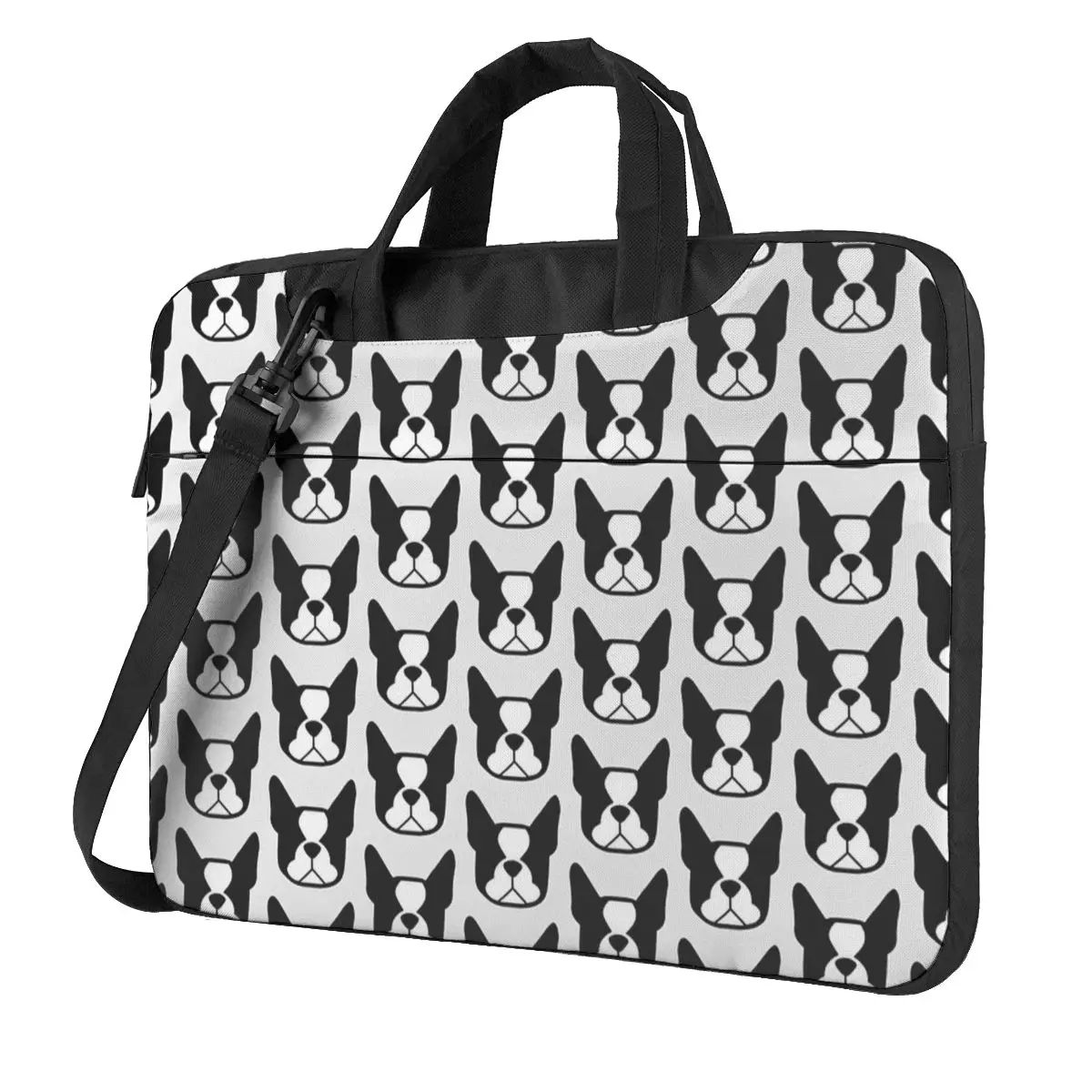 Черно-белая сумка для ноутбука Boston Terrier чехол защитная винтажная компьютера