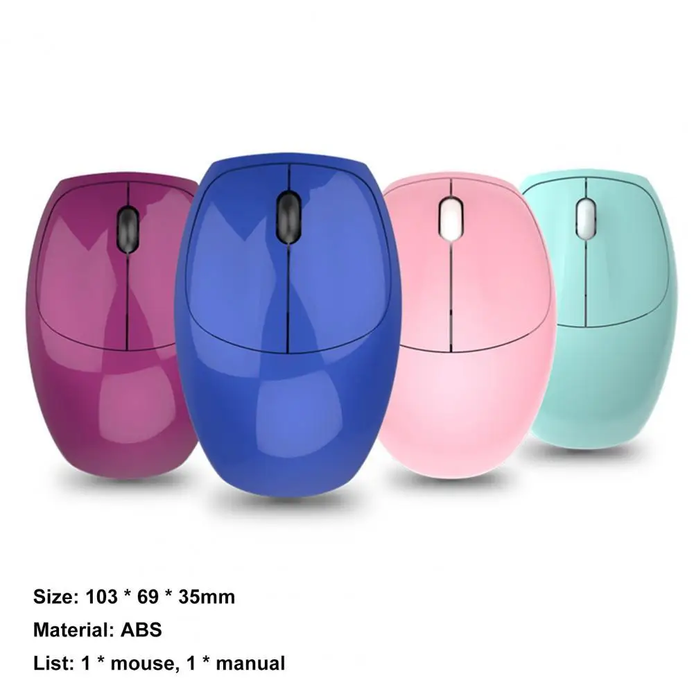

Wireless Mouse Symmetrical Design Adjustable ABS 1600DPI 2.4G Computer Gaming Mouse for Laptop