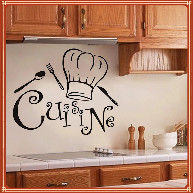 

Wall Stickers Vinyl Wall Decals for Kitchen English Quote Home Decor Art Decorative Stickers PVC Dining Room For Bar PVC