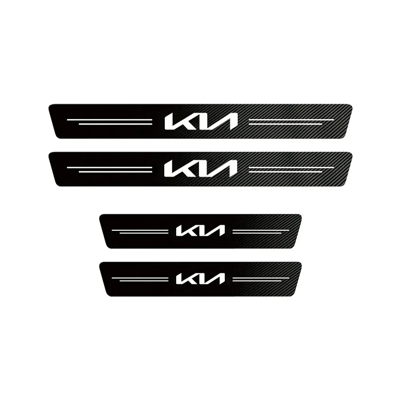 

Защитные наклейки на порог автомобиля для Sportage Ceed K3 K9, кожаные декоративные наклейки из углеродного волокна, аксессуары для тюнинга