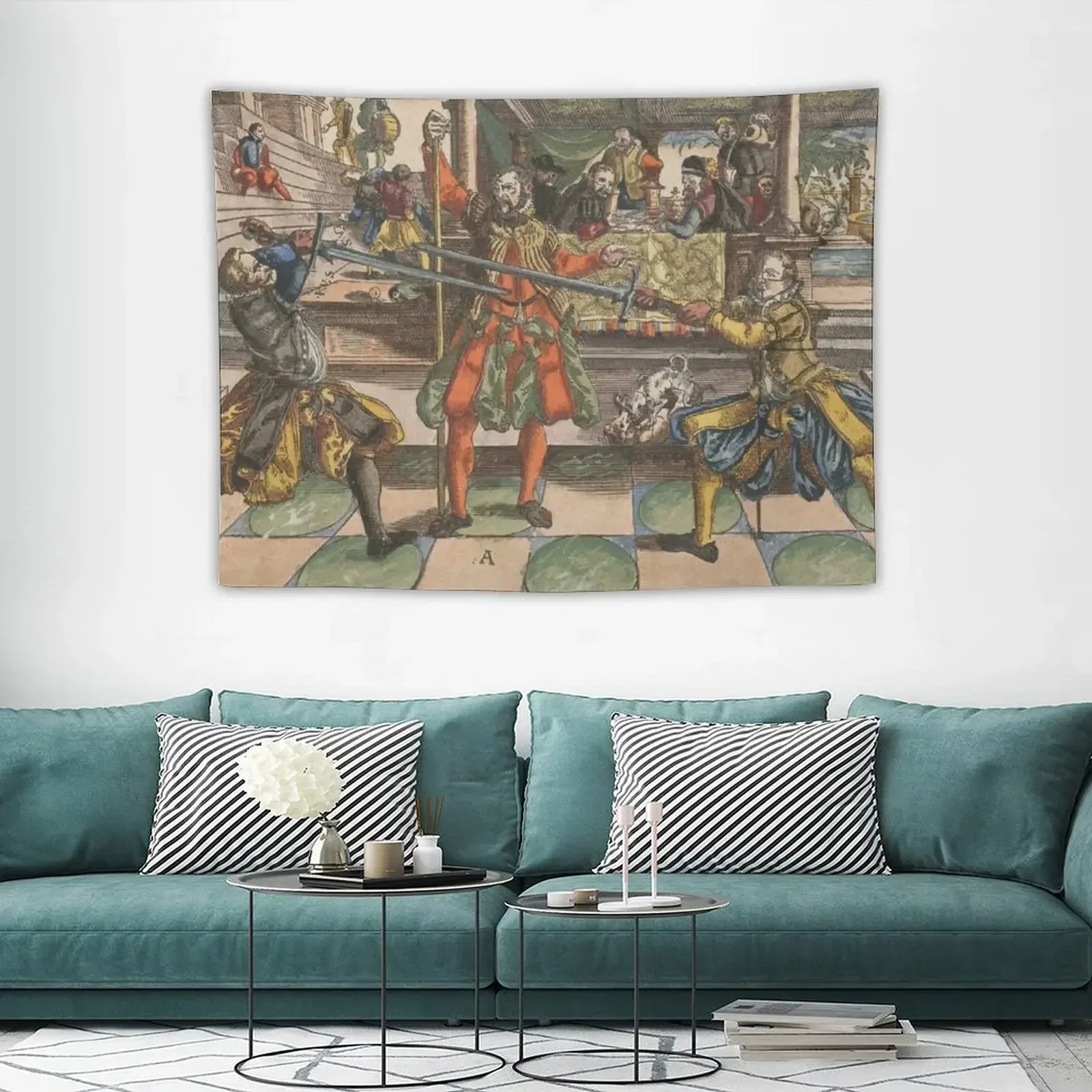 Гобелен Joachim Meyer с изображением средневекового меча мастер хема эстетическое