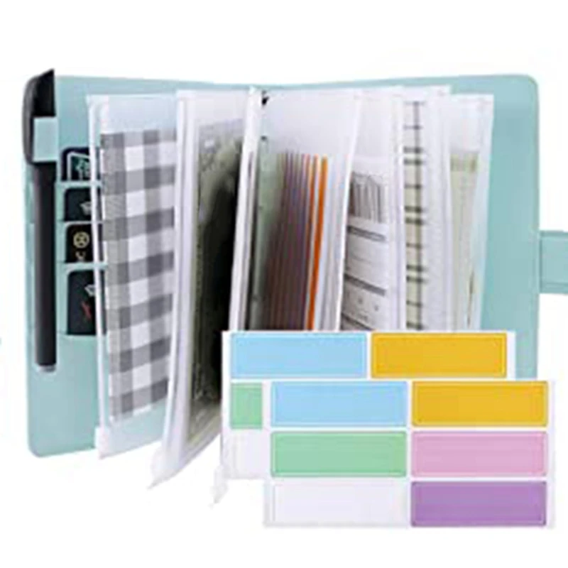 

A6 Binder and 12 Transparent Envelopes System Budget Planning Notepad Binder Budget Money Envelope Cash Envelope