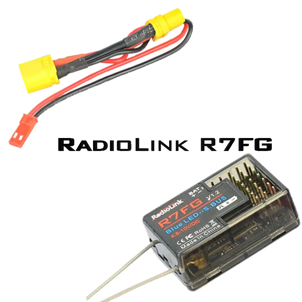 

Приемник двухдиапазонной антенны RadioLink R7FG, 2,4 ГГц, 7CH, встроенный гироскоп высокого напряжения для радиоуправляемого передатчика Radiolinks RC6GS