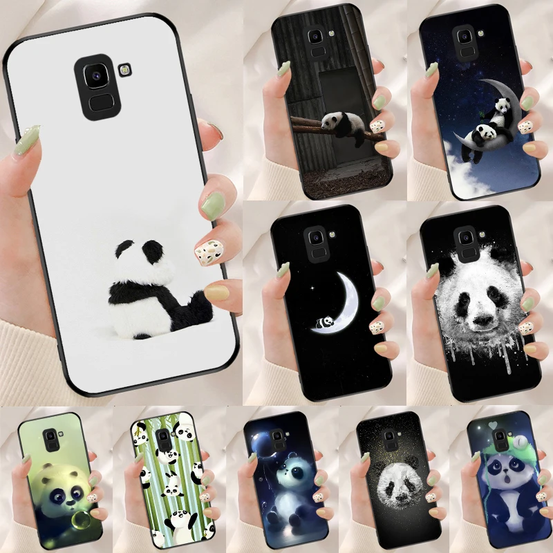 Милый мультяшный чехол с пандой для Samsung Galaxy J7 J5 J3 A3 A5 2016 2017 J6 J4 A6 A8 Plus J8 A7 A9 2018 задняя