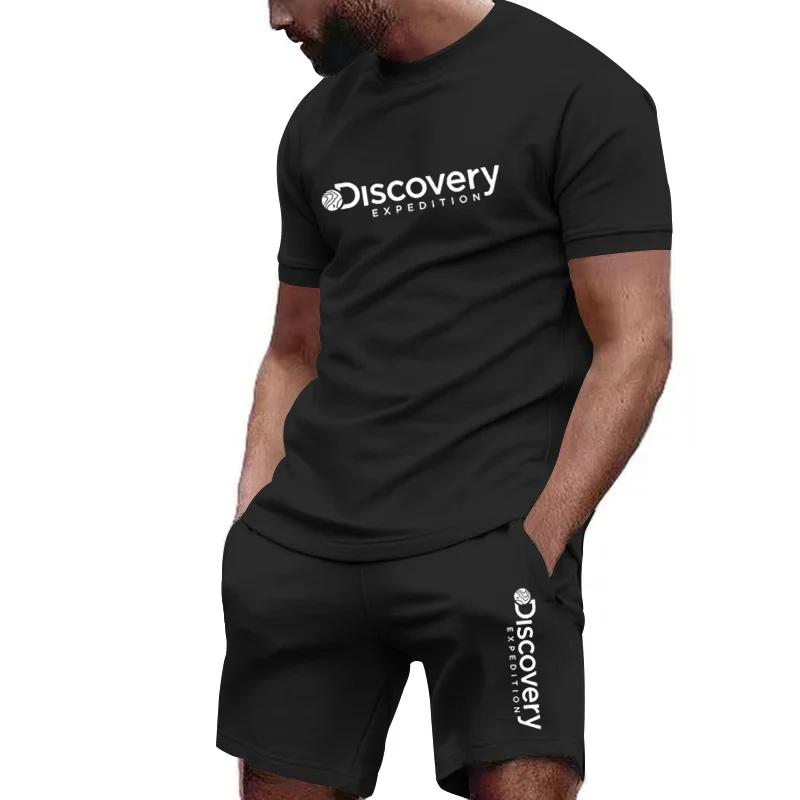 

Discovery Summer Men's suit Sports shorts suit Breathable pants fitness competition training basketball T-shirt Shorts Sets