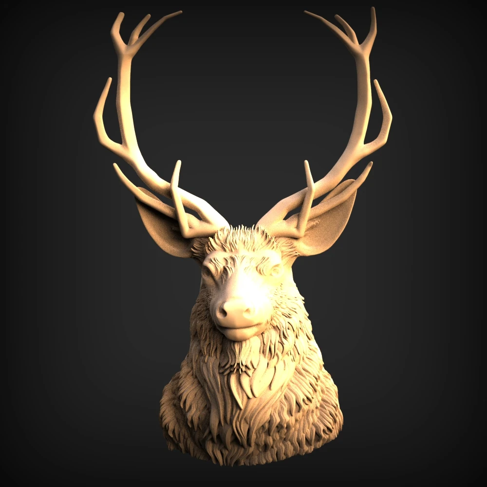 

Deer Digital STL 3D Model for CNC Router Relief Carving Artcam Aspire (An12)