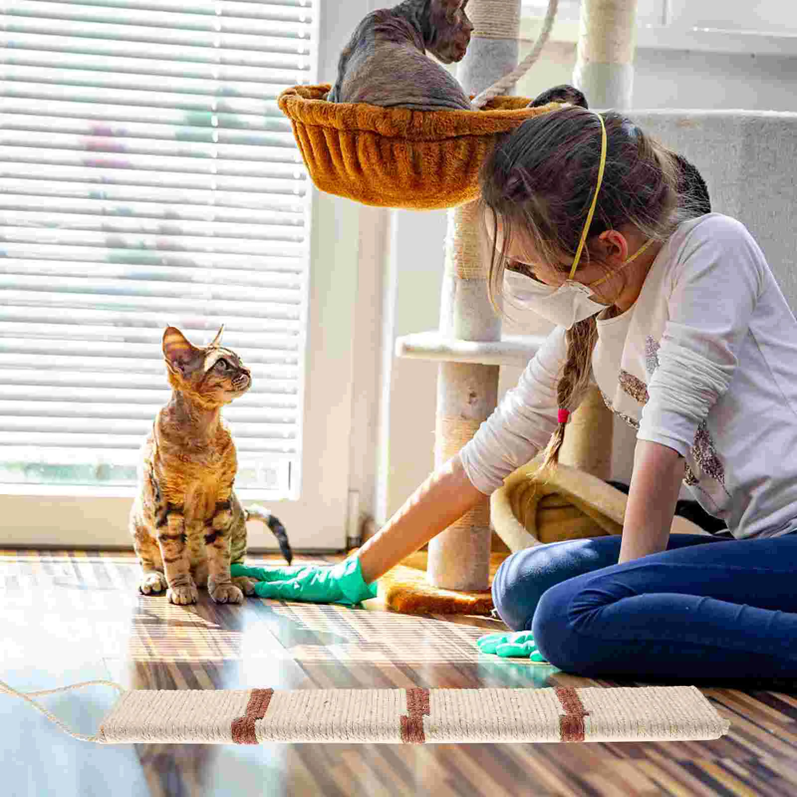 

Cat Scratcher Scratch Hanging Pad Scratching Sisal Door Wall Mat Postcorner Board Cats Hanger Rope Indoor Kitten Posts