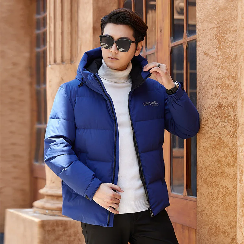 Men's Clothing White Duck Down Jacket Warm Hooded Thick Puffer Coat Male Casual High Quality Overcoat Thermal Winter Parka Men
