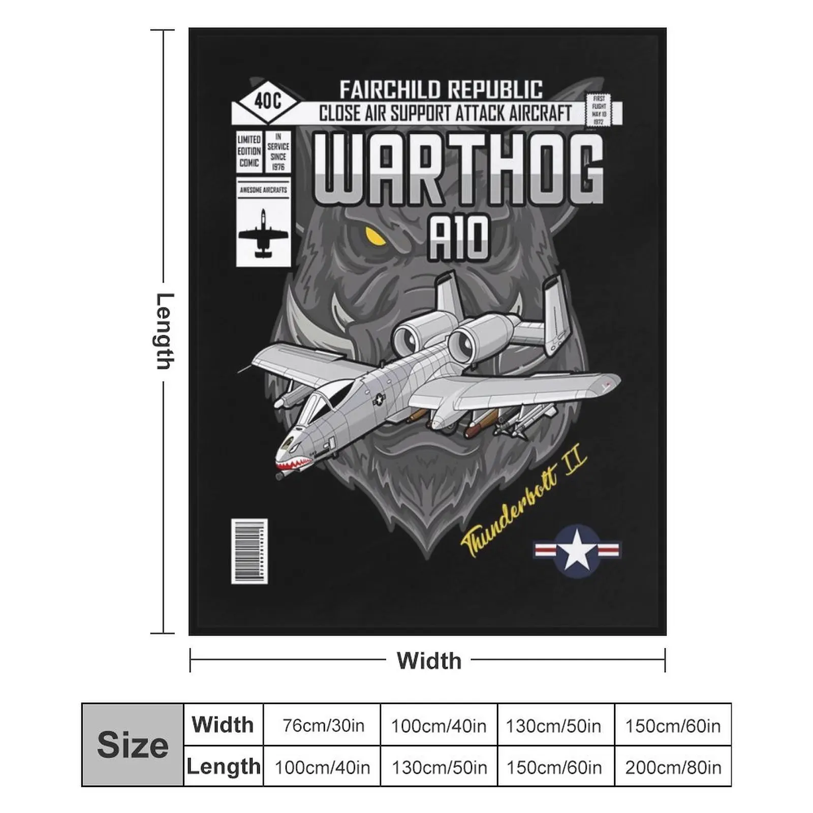 Одеяло с комиксами A-10 Warthog ограниченная серия декоративные одеяла люксового