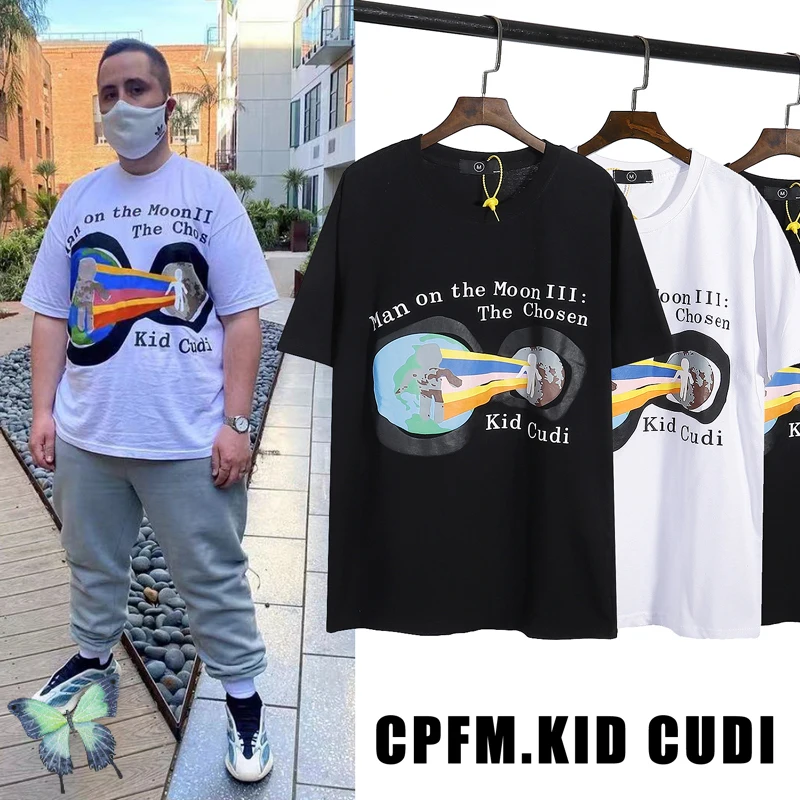 Детская трехмерная футболка Kanye Cudi X CPFM из пенопласта с коротким рукавом | Мужская