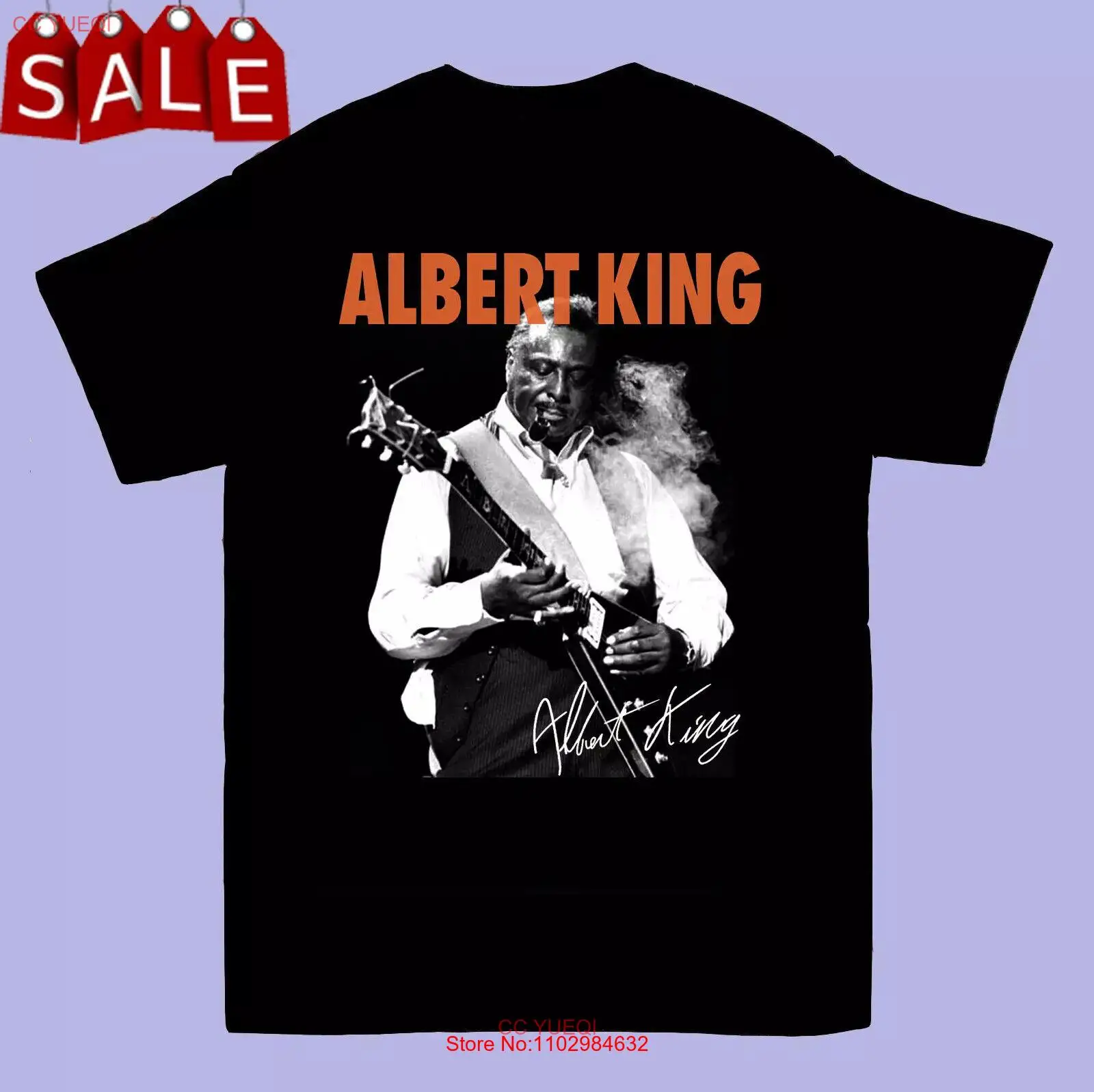 Мужская черная футболка с принтом Альберта Кинга размеры от S до 5XL подарок для