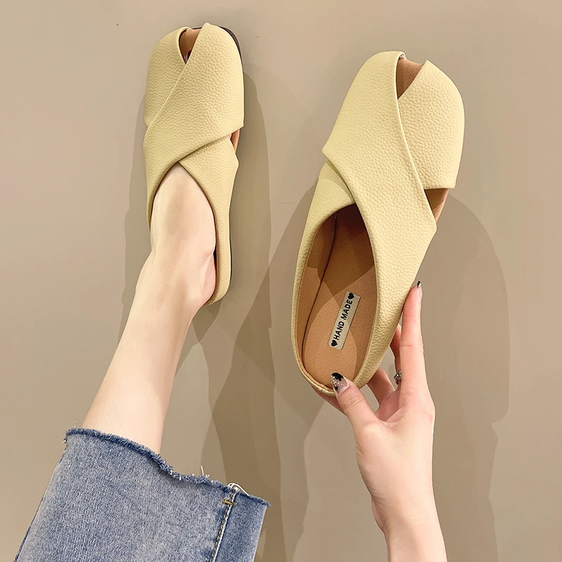 

Loafers Women Slippers Summer Fashion Flip Flops Soft Sole Breathable Flat Slippers Female Casual Peep Toe Ladies Sandals Shoes