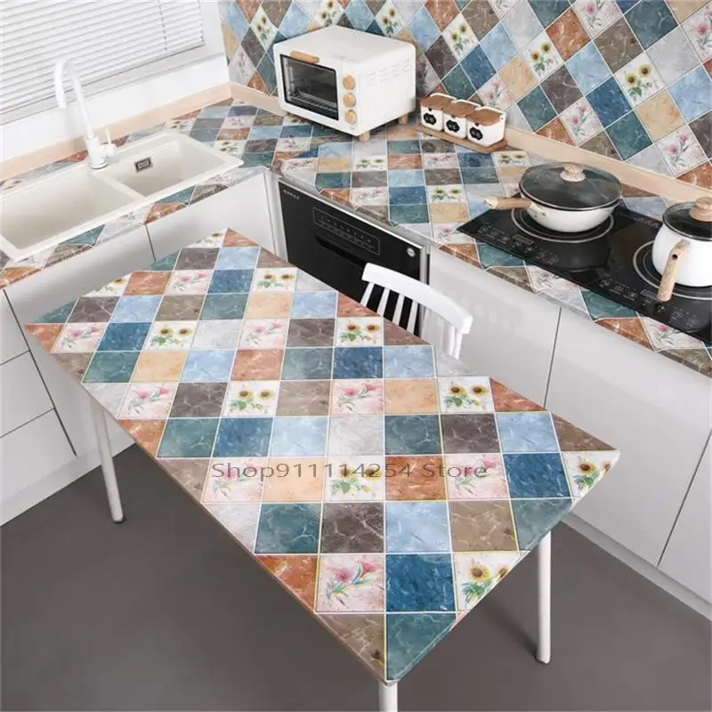 

Kitchen Decor Oil-Proof Stickers Waterproof And High Temperature Resistant Self-Adhesive Vinyl Wall Stickers Tiles Home Decor