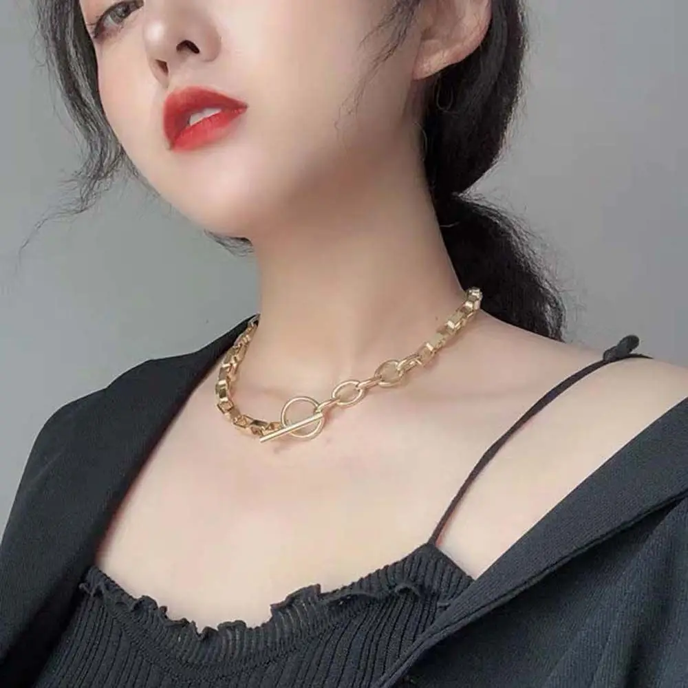

Toggle Clasp Fashion Accessories Box Chain Mixed Linked Gifts For Women Girls Long Pendant Clavicle Chain Jewelry Necklaces