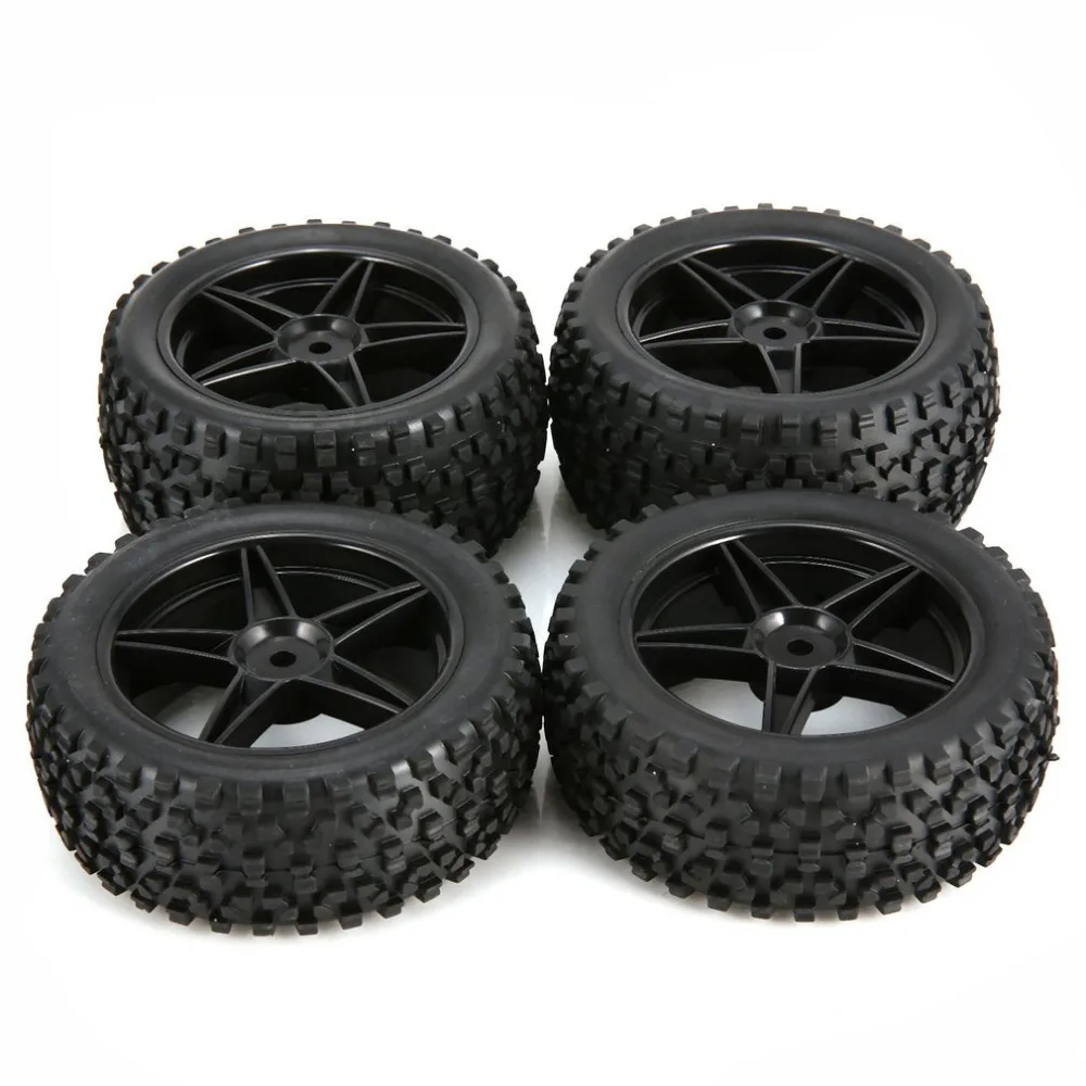 4Pcs 88mm rc car tires Square Stripes Fetal Flower Off-road Wheel Rim and Tires for 1/10 Monster Truck Racing RC buggy Car - купить по