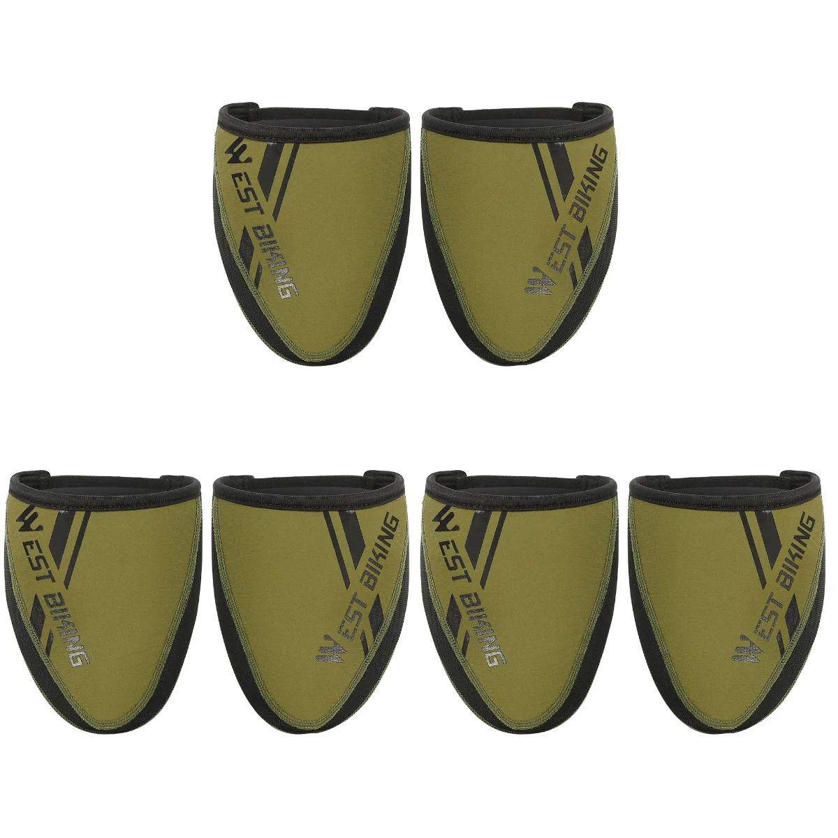 

3 Pairs of Warm Half Shoe Covers Riding Windproof Overshoes (Mixed Olives)