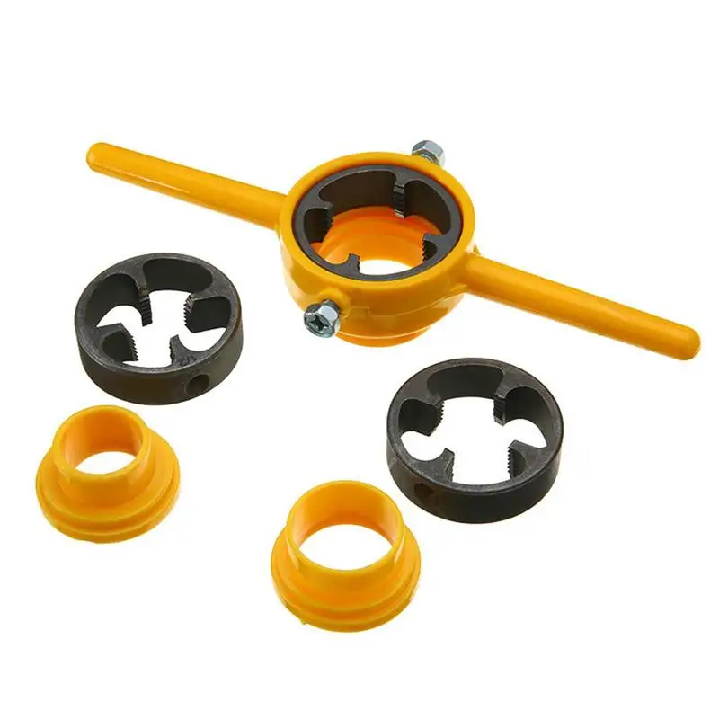 

Набор металлических штампов для нарезки резьбы с полипропиленовой ручкой 6 шт. инструмент для нарезки резьбы ручной инструмент легко наносится 60 конических труб резьбовой инструмент для ПВХ